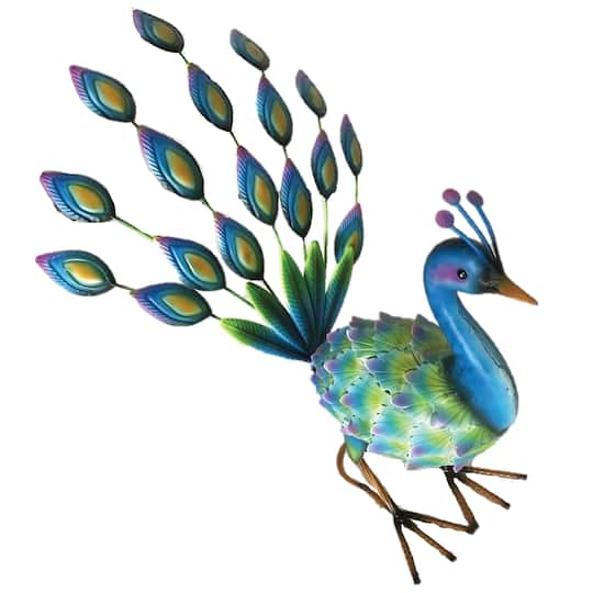 Santa's Workshop 17.5" Iron Peacock